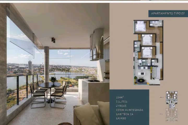 Apartamento de 106m² com 3 dormitórios e 2 vagas na garagem em Barretos, SP — foto 4