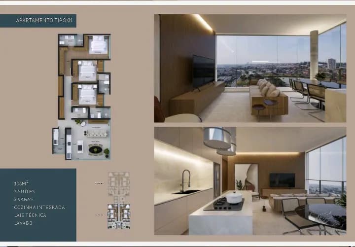 Apartamento de 106m² com 3 dormitórios e 2 vagas na garagem em Barretos, SP — foto 6